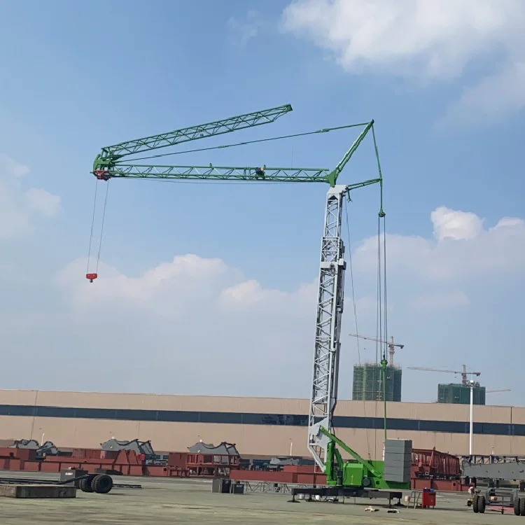  4 tons Haoboc self erecting mobile tower cranes with best