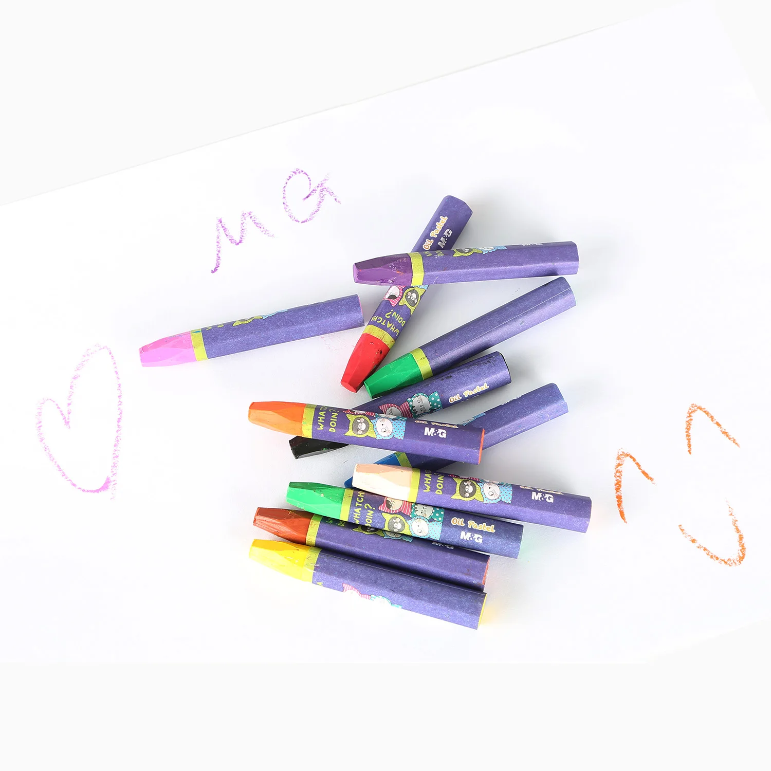 Wholesale 12 18 24 36 Color Soft Kid Hexagonal Shape Oil Pastel Set