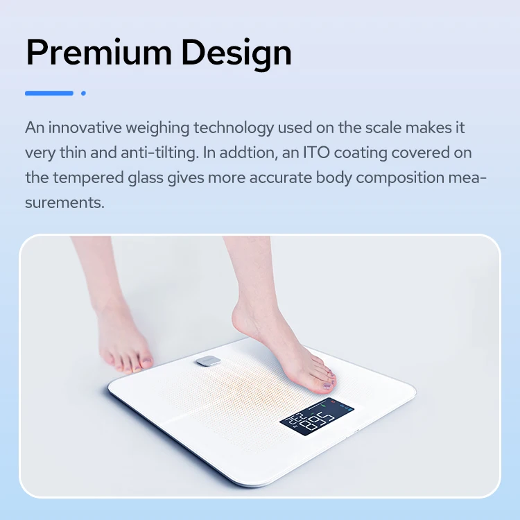 TRANSTEK Cheap Rechargeable Smart Scale for Human Body Composition Fat Scale Bluetooth Digital Body Weigh BMI Scale