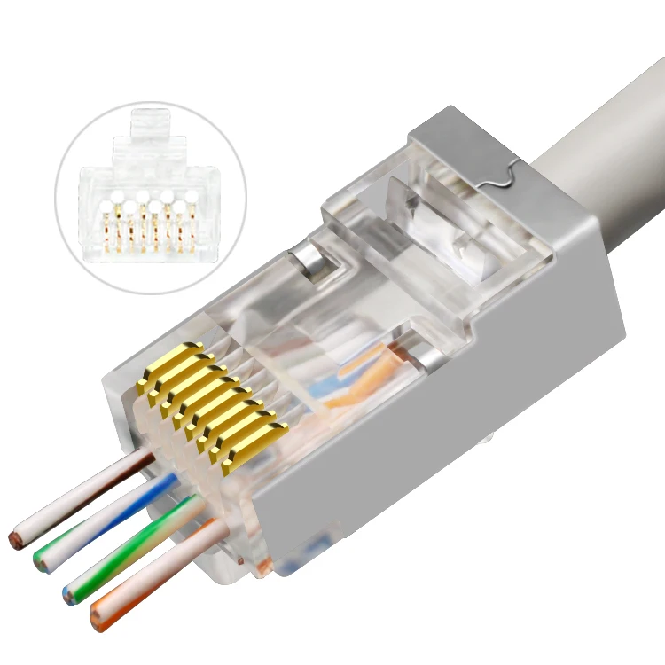 UTP Cat6 RJ45 разъем простое подключение через