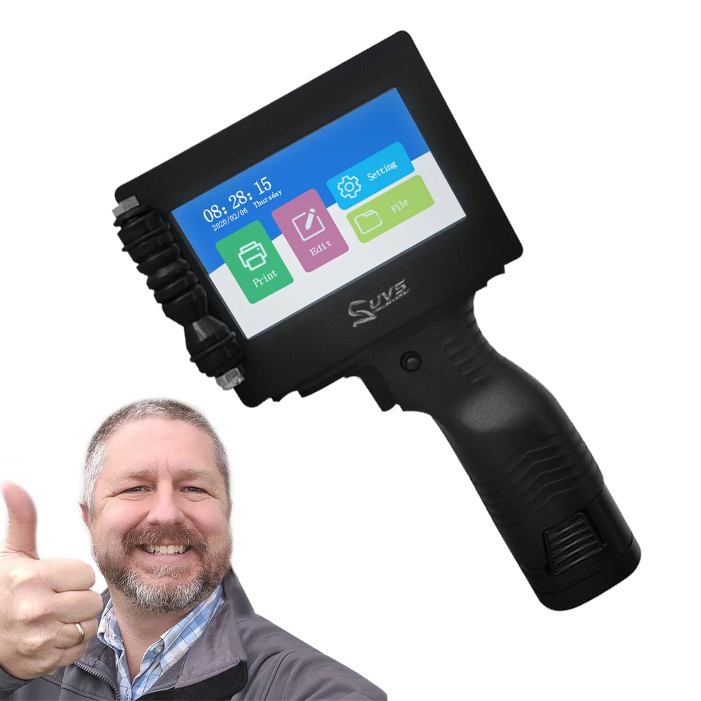UVS Chinese factory Bar code date stamp encoder Manual portable serial number batch code inkjet printer