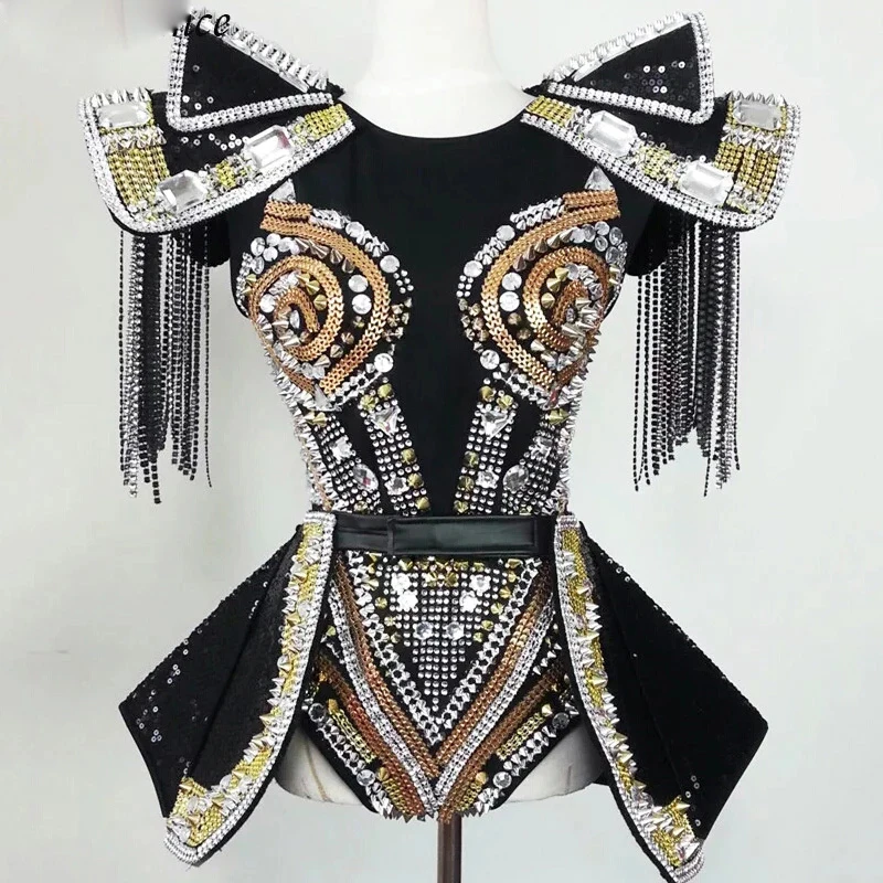 Блестящий костюм певицы концерта музыки фестиваля бара женские костюмы DJ DS кристаллы боди для ночного клуба танцевальный сценического шоу выступления