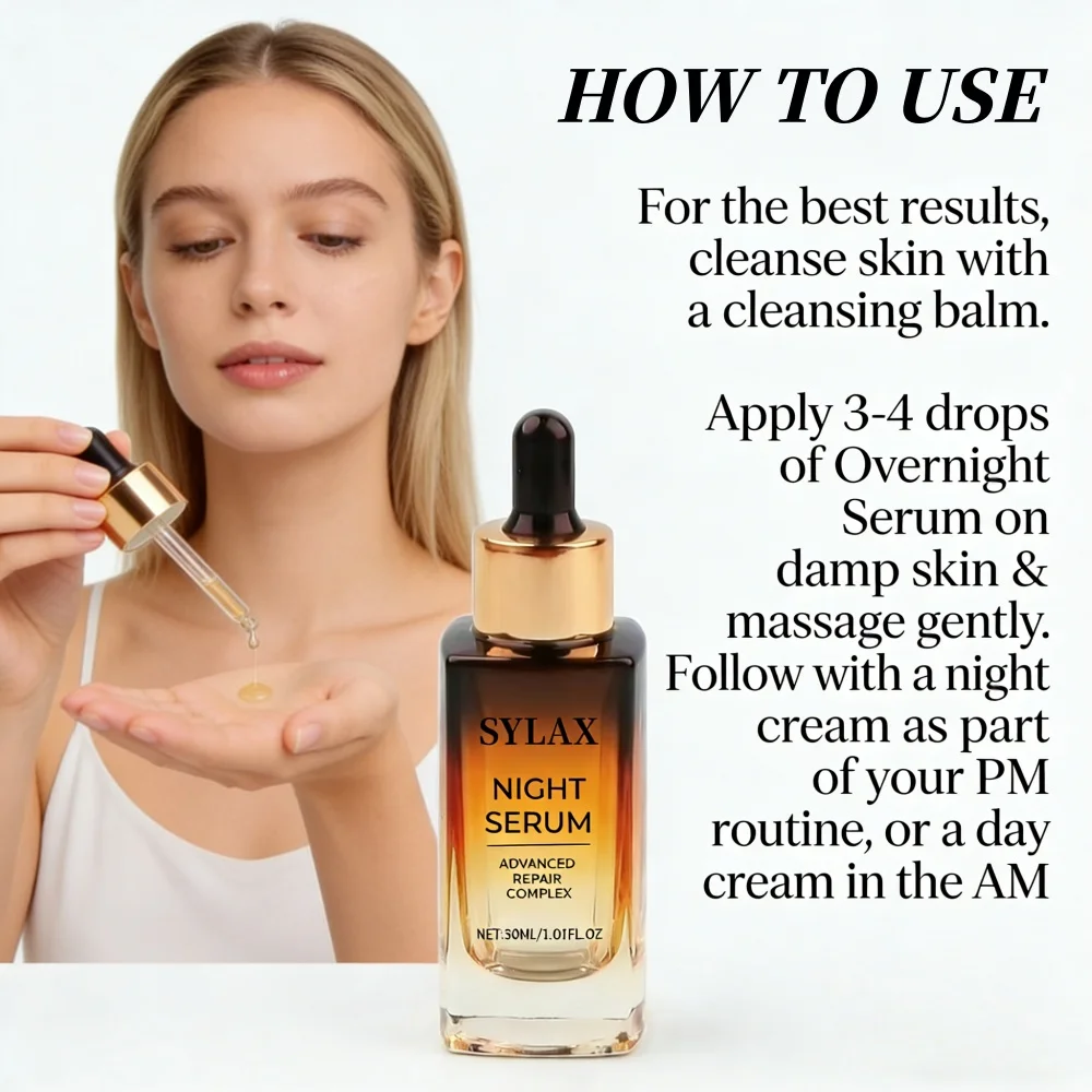 OEM ODM Сыворотка для ночного восстановления 30 мл с гиалуроновой кислотой и пептидами ночная сыворотка разглаживания упругости кожи антивозрастной восстанавливающий уход оптовая продажа