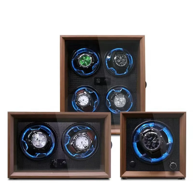 Роскошный автоматический водонепроницаемый чехол для часов с грецким орехом