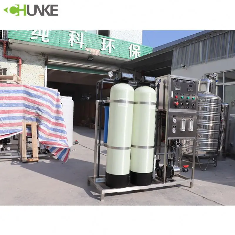 Water reverse osmosis 1 ton 500LPH water filtration machine clack softener desalination water treatment