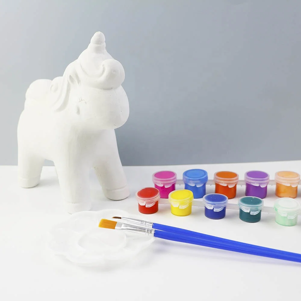 Educational DIY Painting Ceramic Unicorn Saving Bank Paint Your Own For Kids Animal Paint Set