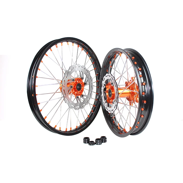 Customize Dirt bike 21/19 CNC aluminum alloy Spoke wheels for SXF 250