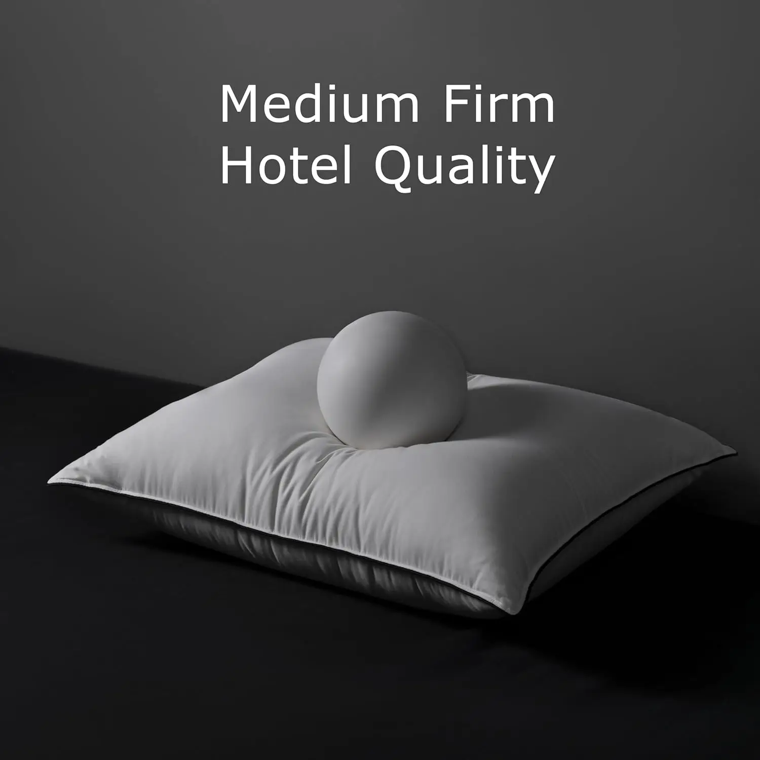 Premium Hungarian Goose Down Pillow Standard Size Fluffy Bed Pillow for Sleeping Luxurious Cloud Pillow with 100% Cotton Shell