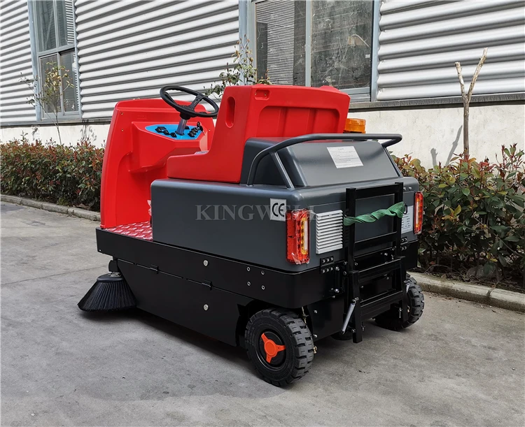 Battery Type Ride on Floor Cleaning Machine Vacuum Road  Street Sweeper With CE Certificate