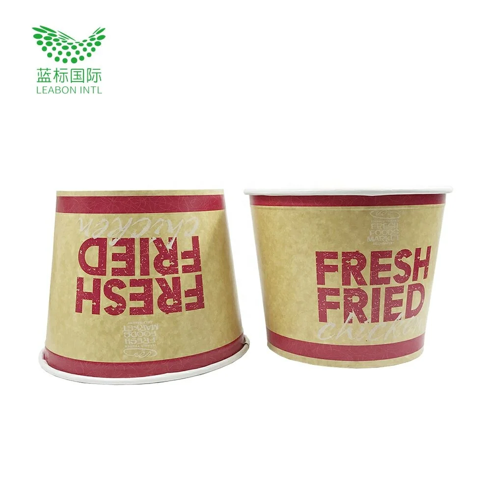 Comfortable and User, Friendly Design 1000ml KFC fried chicken bucket with PP lid