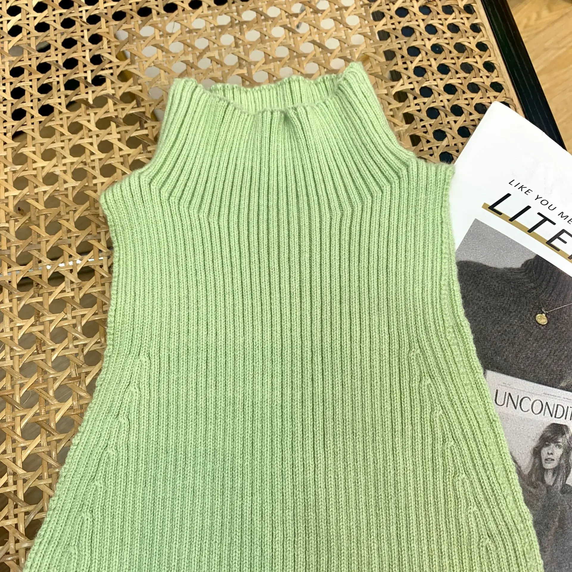 Изготовленный На Заказ OEN ODM для женщин с высоким воротом вязаное обтягивающее летнее платье без рукавов, карьера, под платье, на талии, без рукавов, повседневное сексуальное уличная одежда