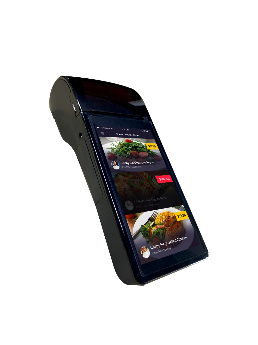 Handheld Android POS Terminal with 5 Inch Touchscreen, 4G/WiFi, 58mm Thermal Printer & NFC Ideal for Retail and Hospitality