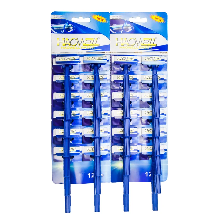 HW-B207G одноразовые ежедневное использование пластиковой ручкой быстрые потребительские отель Быстрая доставка 5 шт./мешок из полиуретана с открытыми порами пакет 2 лезвия бритвы