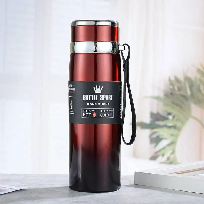 2024 New Arrivals  Coffee Flask For Sports 316 Steel Vacuum Insulated Hot Flask With Strainer Double Wall Thermos Business Flask