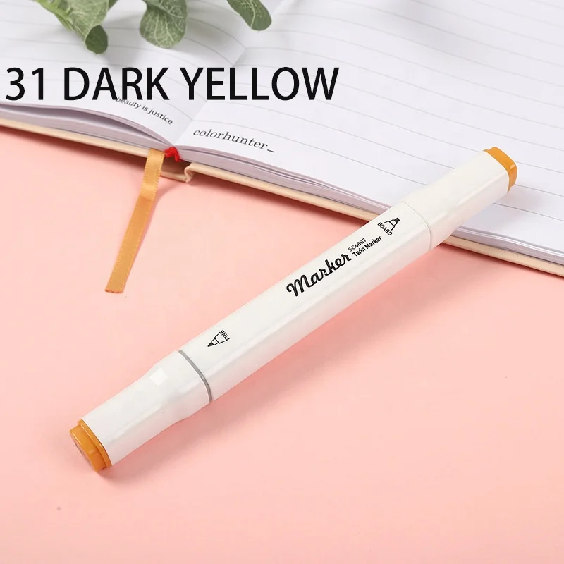 24Colors Wholesale Non-Toxic Alcohol Marker Dual Nib Color Marker Pen