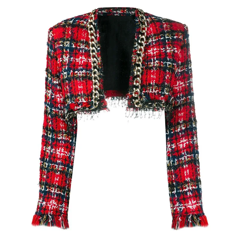 
2021 new arrivals wholesale high quality tweed fabric women leisure short jackets blazers 