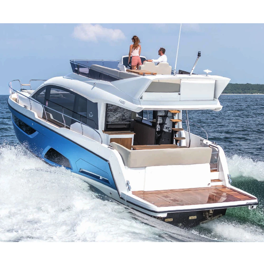 44FT Deep-V Aluminum Hull Flybridge Yacht Boat with twin outboard engine for sale