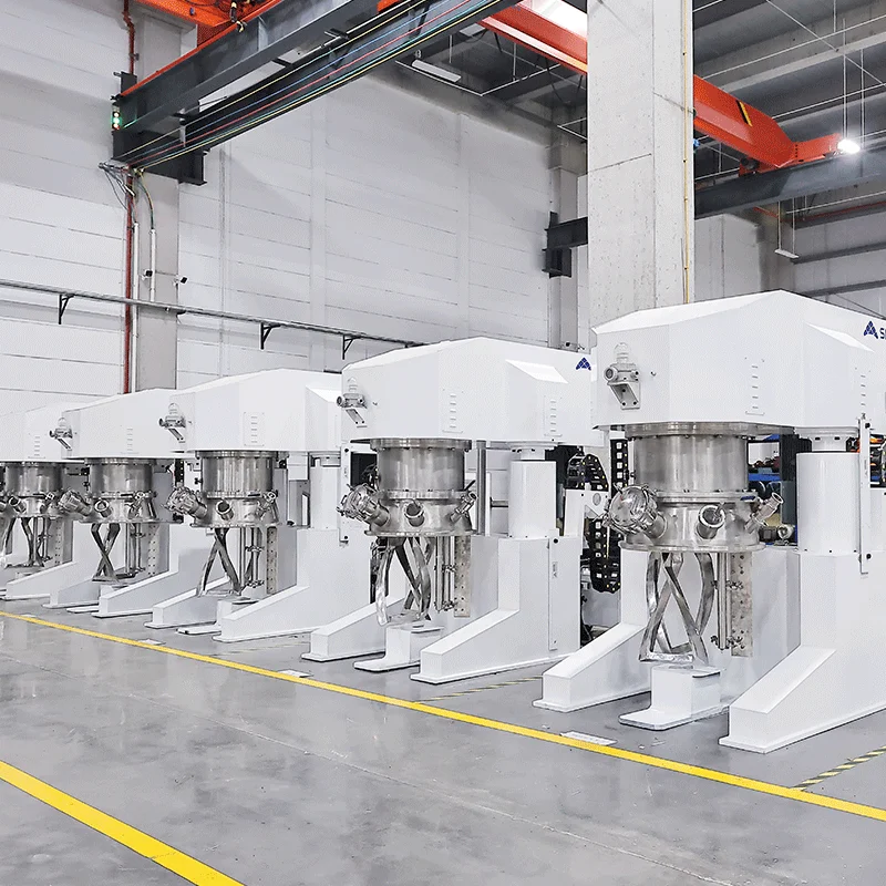 Planetary Vacuum Mixer Planetary Vacuum Powder Feeding Mixing Equipment Stainless Steel Powerful Double Planetary Mixer