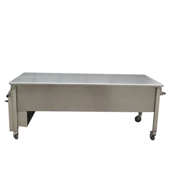 Stainless steel 304 The lid can be folded mortuary equipment manual lifting autopsy table