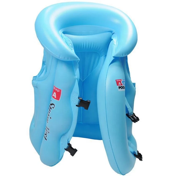 Comfortable inflatable pvc kid life vest with cute cartoon printing life jacket