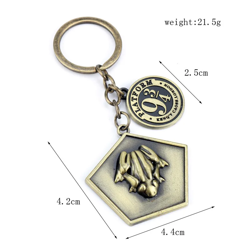 Film and TV peripherals Nine and three-quarters frog tag alloy keychain pendant keychains key rings