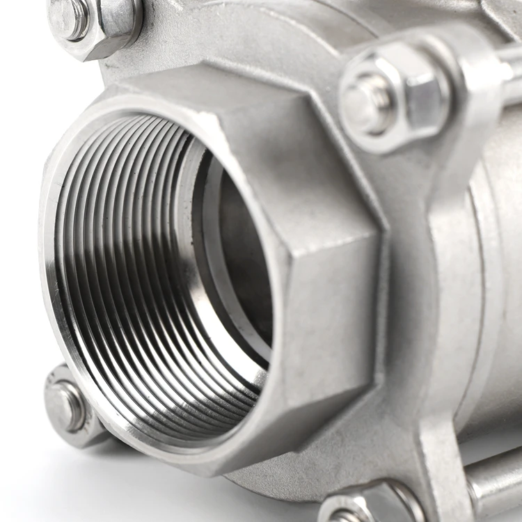 Stainless steel Casting Valve 3PC thread ball valve (Full Bore)1000PSI
