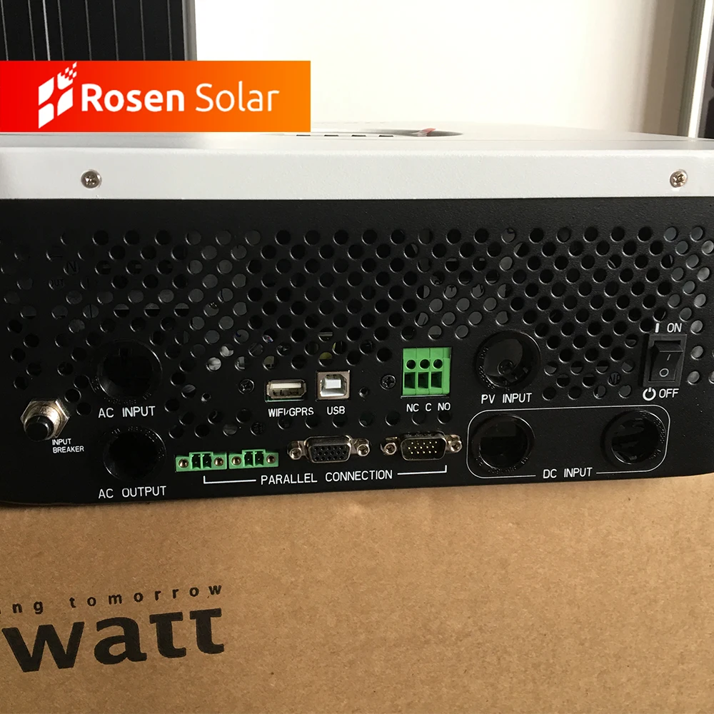 Growatt 5KW Hybrid Inverter SPF 5000ES  integrated MPPT Controller Stackable 5kw inverter solar system