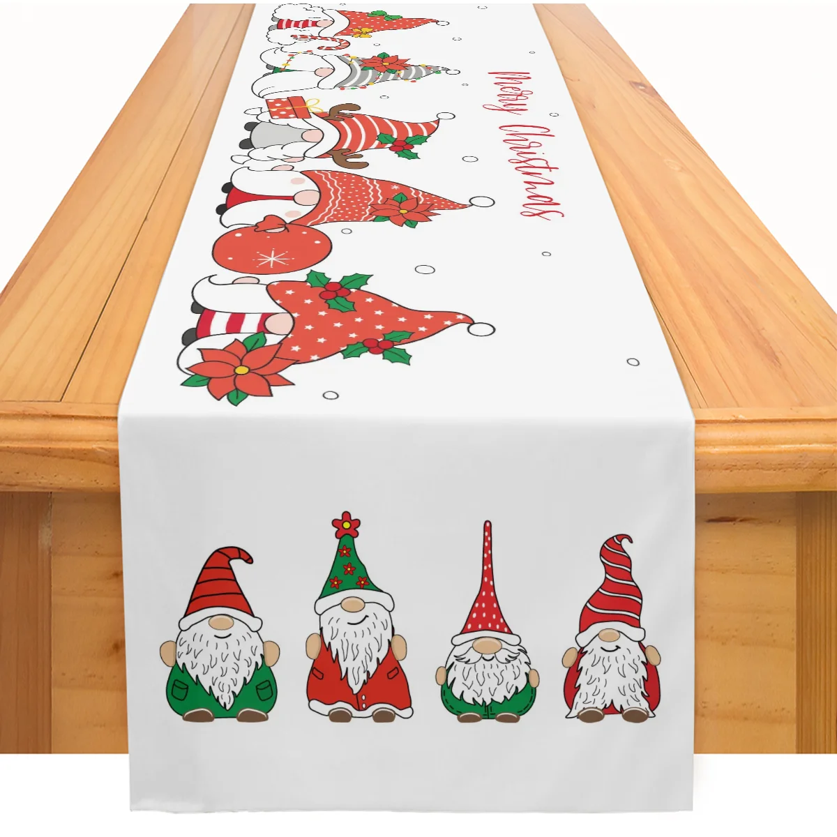 Wholesale Table Runner Woven Snowflake Custom Christmas Table Runner European-style Decorative Tablecloth Polyester Printed