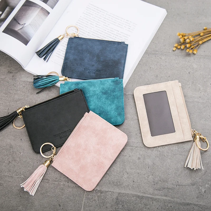 MIYIN Small Wallet zipper Portable multifunctional Women Wallet card holder wallet leather woman short card coin card bag