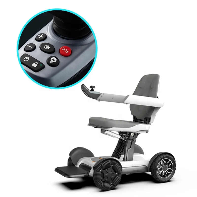 Portable Power Wheelchair With Remote Memory Foam Cushion Foldable Adjustable Aluminium Electric Wheelchair