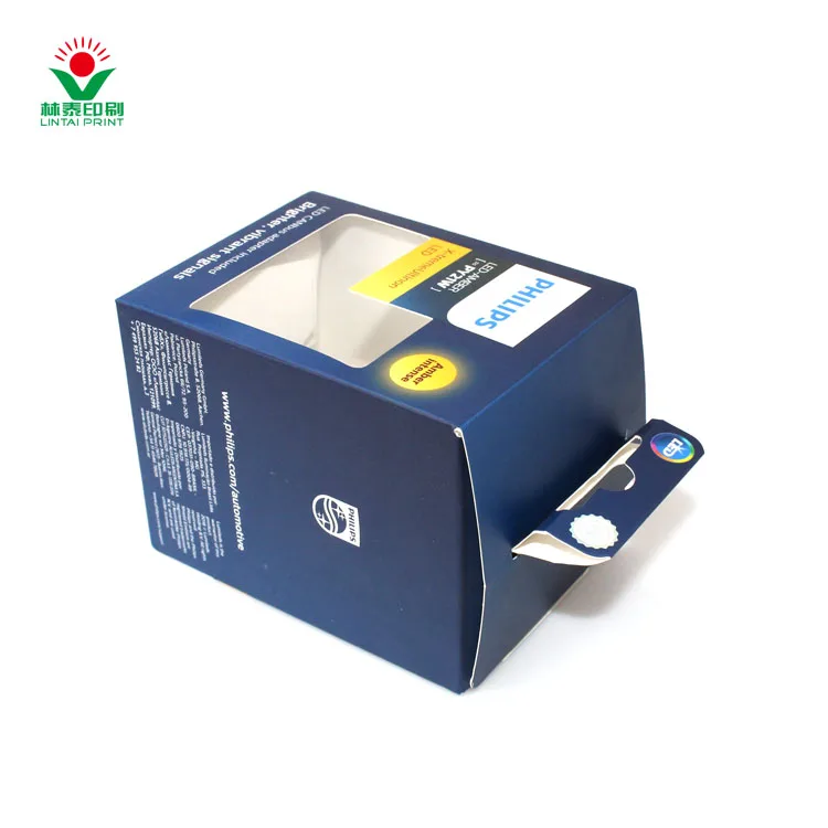 Customised Deluxe Transparent Window Retail Hang Up Packaging Loose Black Folding Cardboard Hang Up Labels Glossy Cartons