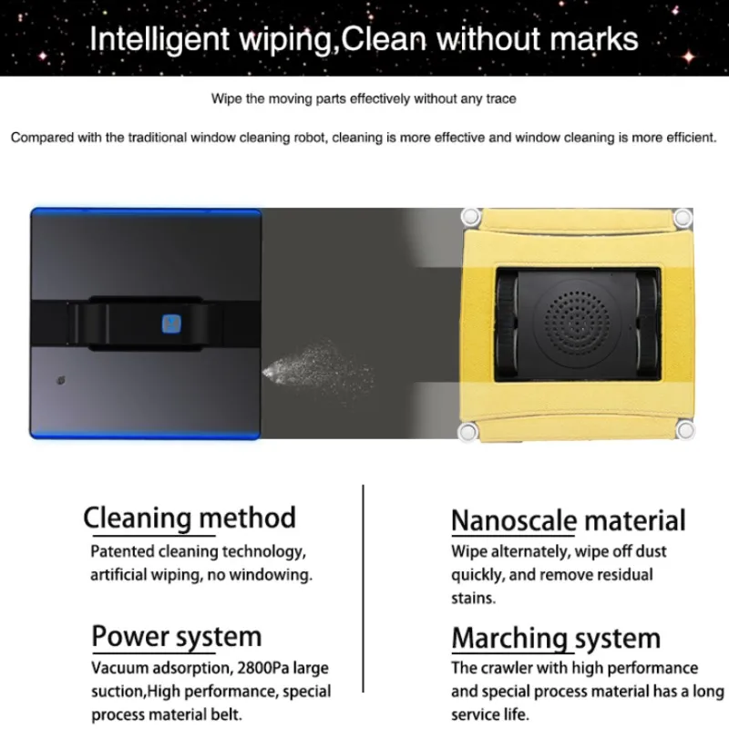 The Latest Upgrade Aulicas RW1080 Smart Window Cleaner Robot For Window Cleaning