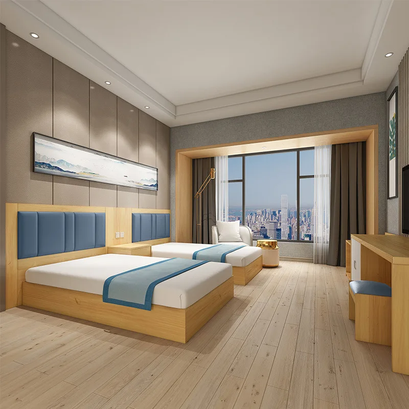Undertake Hotel Projects Customize Modern Wooden Hotel Suite Furniture Bed Hotel Bedroom Sets