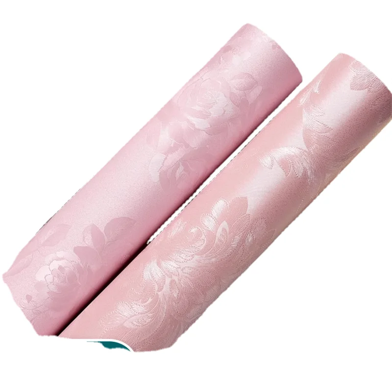Modern simple PVC wallpaper self-adhesive bedroom sample room background makeup film wholesale
