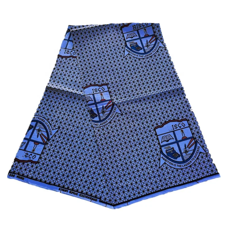 Custom design african cotton dress ghana school uniform fabrics with logo