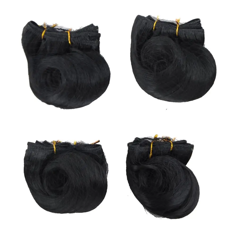 
Palace 8 Inch hair weft body wave hair style 1 package 4 bundles synthic hair extensions color 1# 