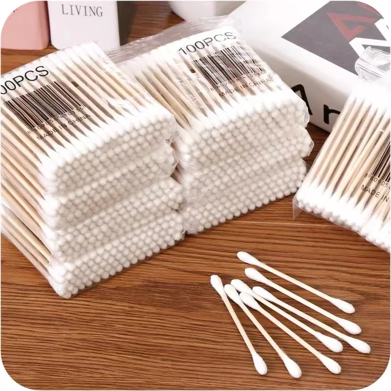 Bambus 100% Biodegradable Eco Friendly Hotel Ear Cleaning Q Tip Stick Cotton Swab Bamboo Cotton Buds For Sale - Buy Organic Bamb