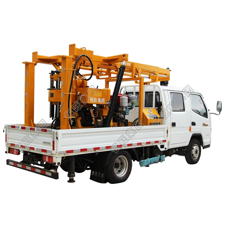 200 Meter Deep Truck mounted  hydraulic spindle rotary drilling rig