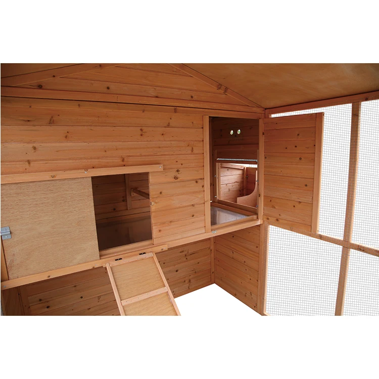 WoodVille Outdoor Indoor Cheap Wooden Remove Prefab Chicken House Coop With Wheels