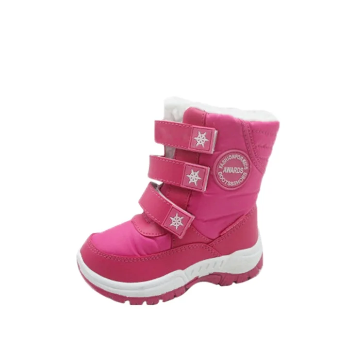  Kids winter shoes children warm boots oxford fabric Waterproof