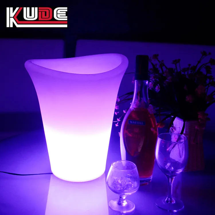 LED Party Ice Buckets Battery Rechargeable RGB Colors Changing LED Wine Cooler