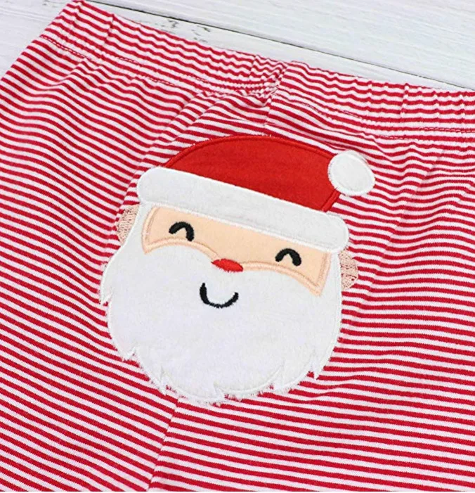 Newborn infant Santa Claus costume romper pants hat sets toddler fall long sleeve outfit 3pcs baby Christmas clothes set