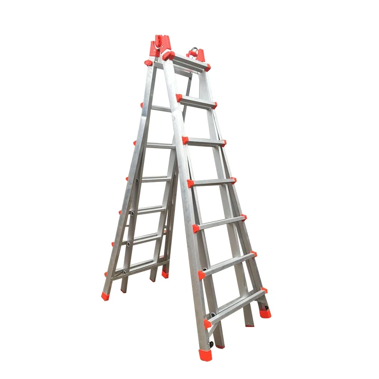 4X7 Step Warehouse Foldable Ladder Aluminium telescopic Multifunction Loft Ladder