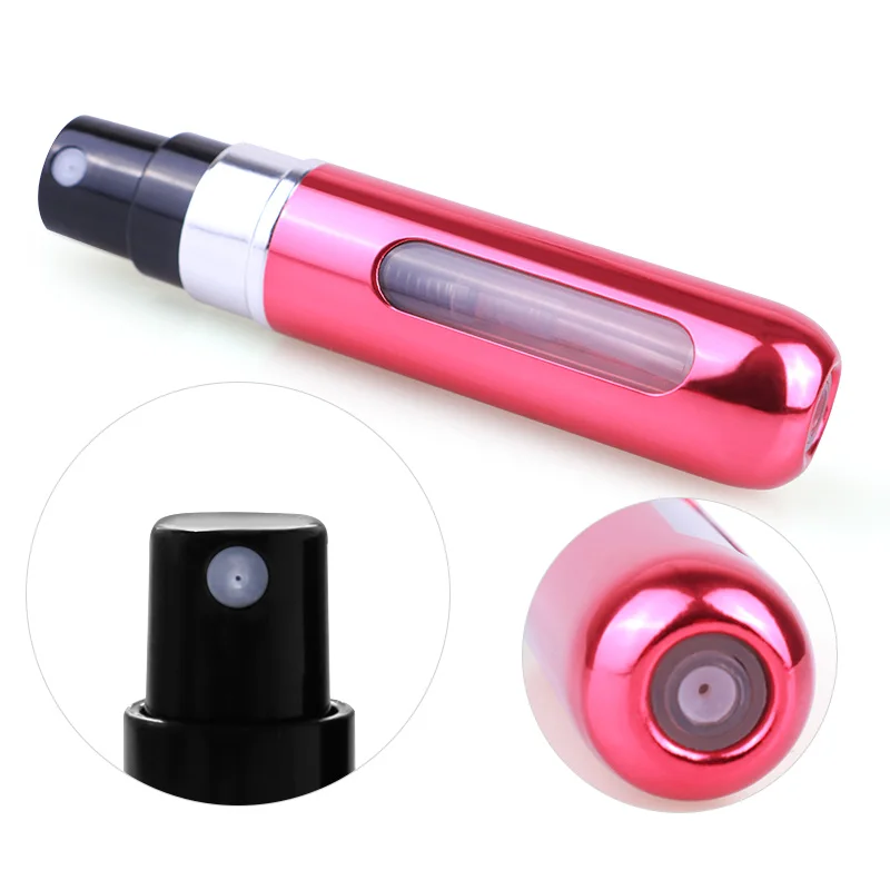 Mini Cute Refillable Travel Seven Color Hot Sell Perfume Bottles Spray Bottle Aluminum PUMP Sprayer Binqi Factory Supplier 5ml