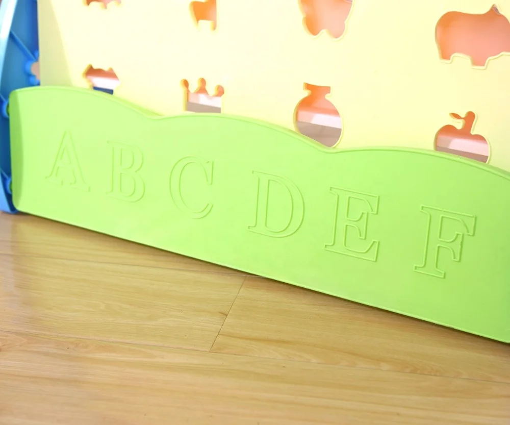 Hot Sale Good Quality Ladder Kindergarten Kids Bookshelf Plastic Bookcase