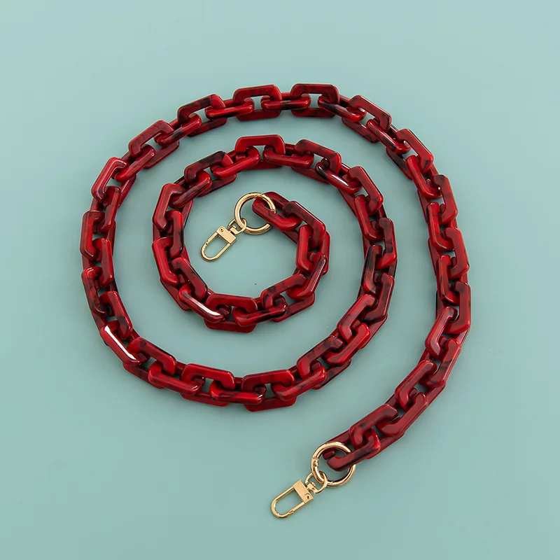 new colors  length 120cm acrylic square bag chain diy plastic decorative chain strap accessories