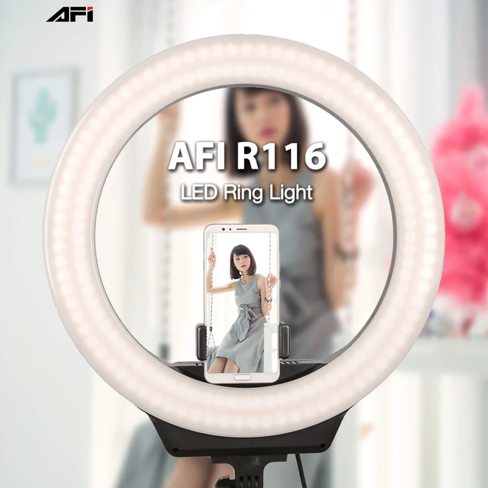 AFI hot 16 inch inner 16inch outer lighting setup Continuous Round  LED ring light
