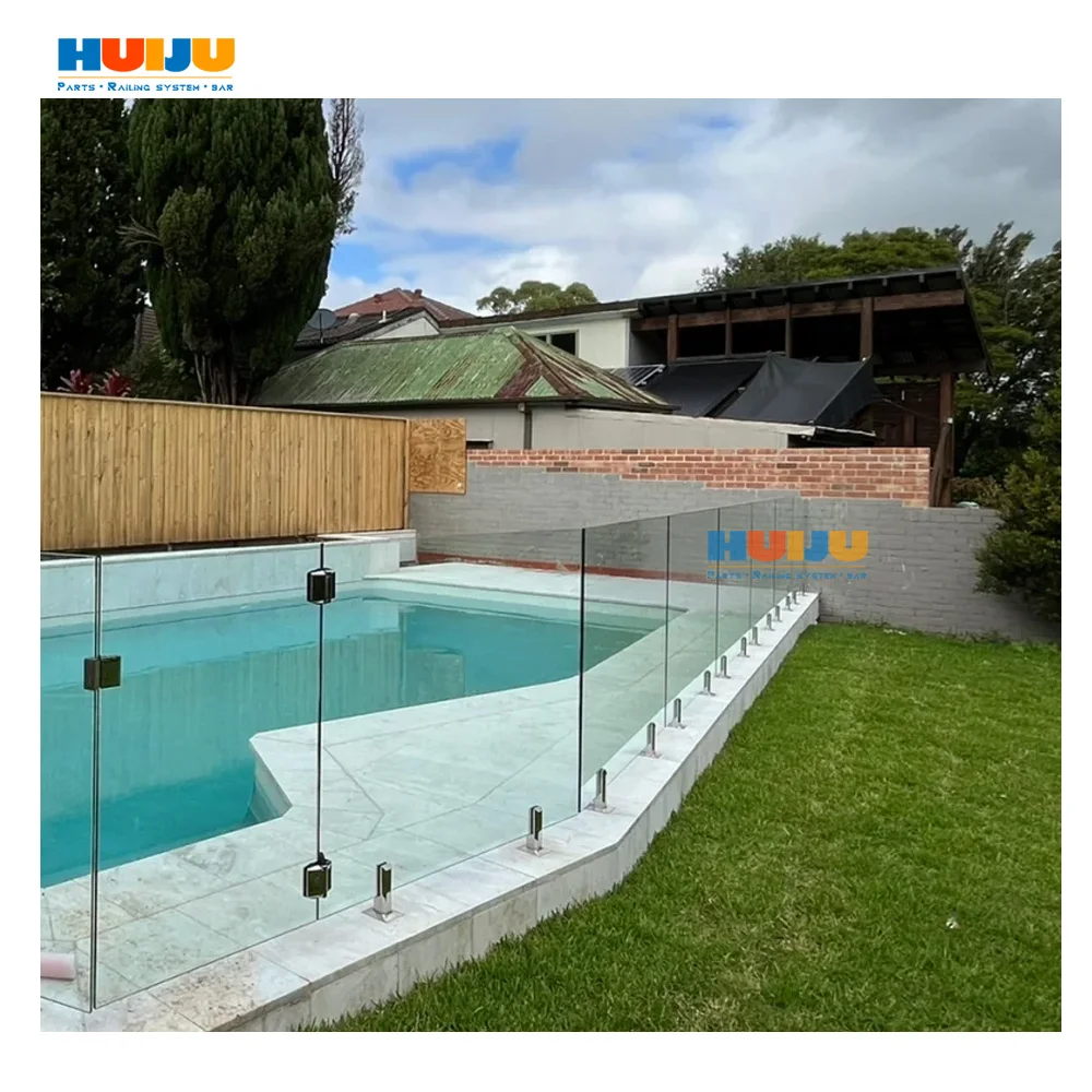 HJ Factory high quality custom outdoor competitive Price pglass spigot and glass spigot clamp for swimming pool Handrail