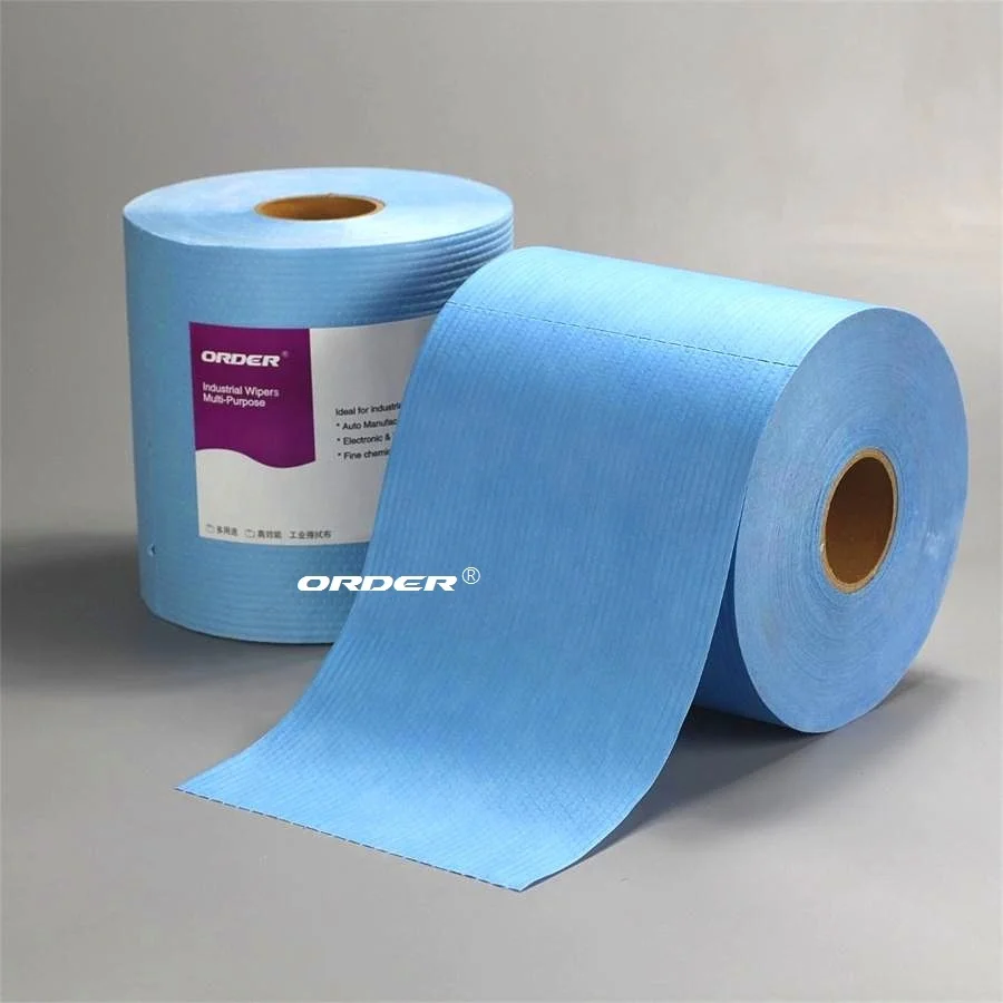Factory Manufacture jumbo Roll non-woven absorbs oils All-Purpose industrial medium-duty Cleaning Rags
