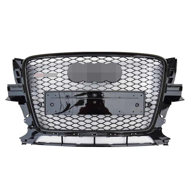 Hot Sales Front Bumper Hood Grille For Audi Q5 2008-2012 Facelift Audi RSQ5 Black Honeycomb Racing Grill